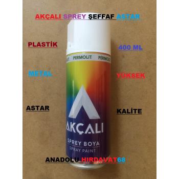 AKÇALI SPREY TAMPON ASTARI PLASTİK BOYA ASTARI 400 ML ŞEFFAF