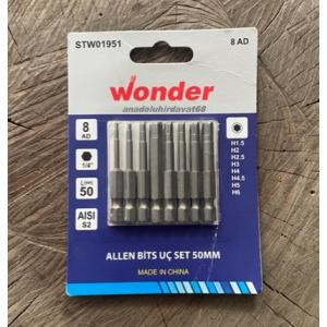 WONDER MIKNATISLI ALYAN SETİ BİTS ALYAN UÇ TAKIMI 1,5MM DEN 6MM KADAR 8PCS