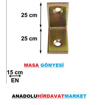 MASA GÖNYESİ L KÖŞEBENT 25*25 10 ADET