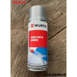 WÜRTH GÜMÜŞ RENK 650 DERECE ISIYA DAYANIKLI BOYA EKSOZ VE SOBA BOYASI 400ML