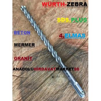 WÜRTH 8*165 SDS BETON DELME UCU MERMER GRANİT DELİCİ UÇ 4ELMAS