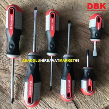 DBK CRV ÇELİK YILDIZ UÇLU TORNAVİDA DÜZ UÇLU TORNAVİDA SETİ 6PCS