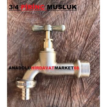 PİRİNÇ 3/4 SARI MUSLUK BAHÇE MUSLUĞU KALİTELİ ÜRÜN