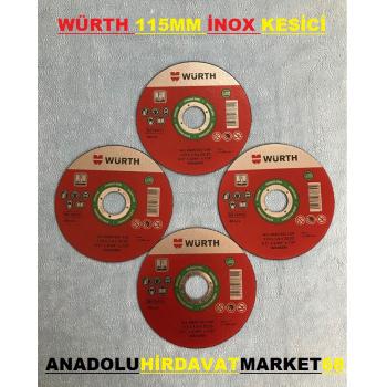 WÜRTH 115MM İNOX METAL KESİCİ TAŞ KROM METAL KESİCİ TAŞ 10 ADET